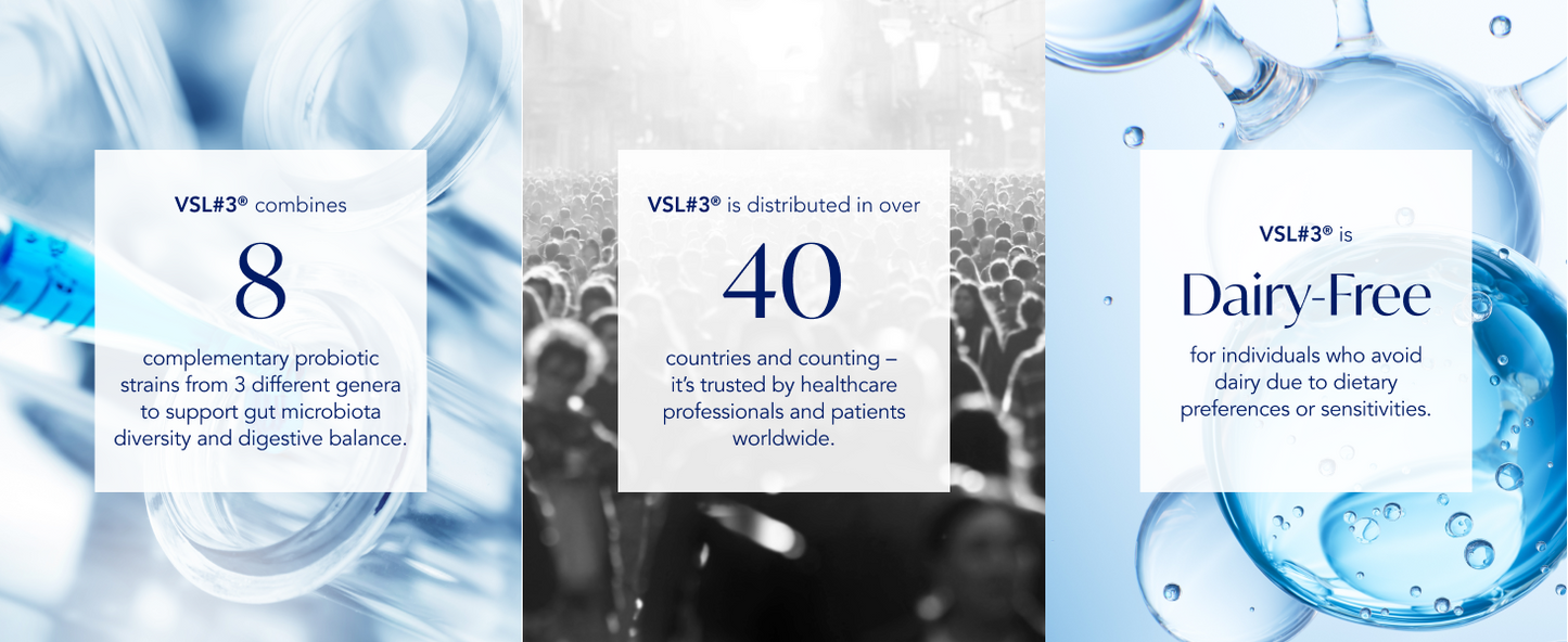 VSL #3® Probiotics for Digestive Health, IBS & UC Symptoms - 112.5B CFUs,Medical Food for Gut Health Support in Men & Women, 60 Capsules
