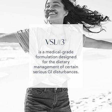 VSL #3® Probiotics for Digestive Health, IBS & UC Symptoms - 112.5B CFUs,Medical Food for Gut Health Support in Men & Women, 60 Capsules